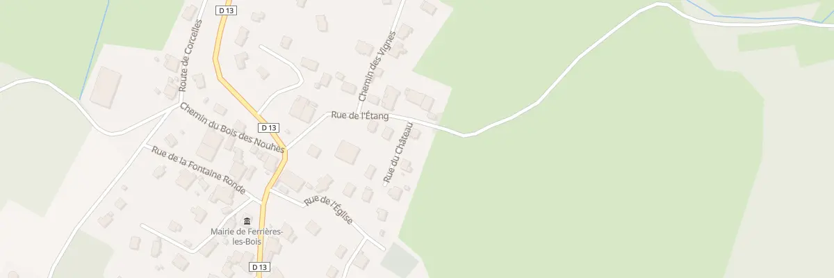 Plan du 1 Rue du Château à Ferrières-les-Bois