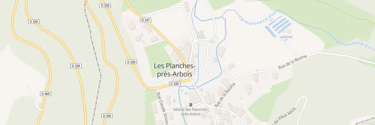 Plan du 10 Rue de la Cuisance aux Planches-près-Arbois
