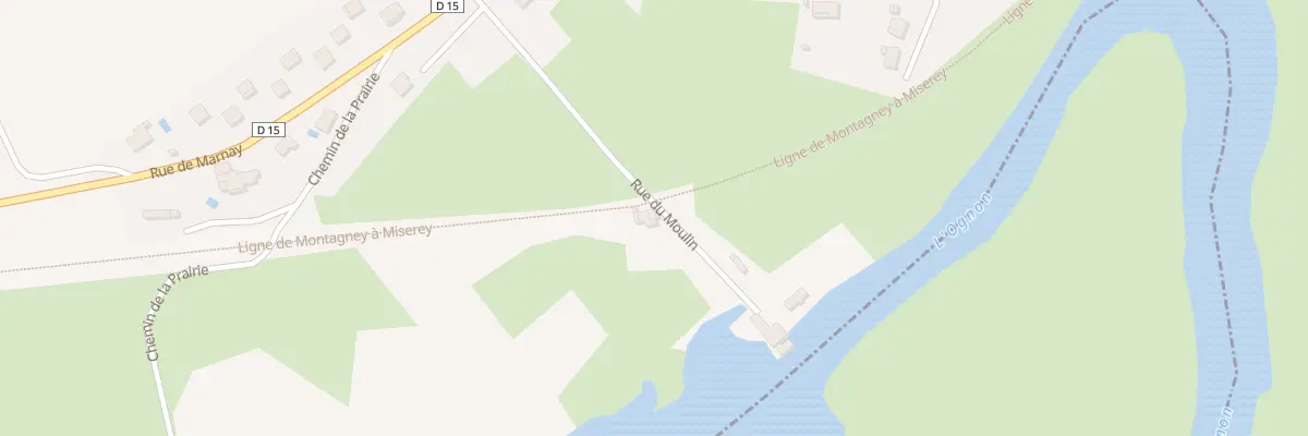Plan du 2 Che du Moulin à Brussey
