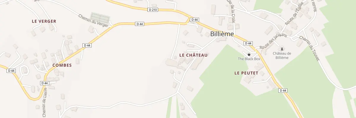Plan du 132 Rte du Château à Billième