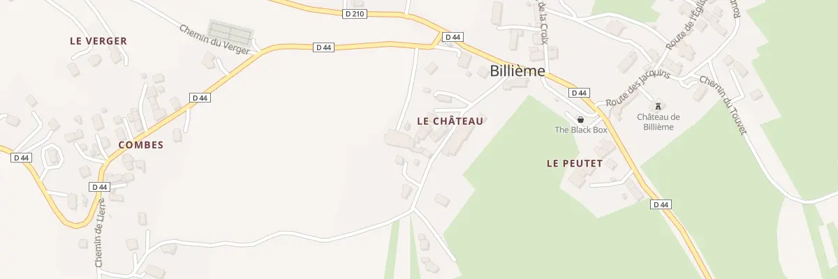 Plan du 138 Rte du Château à Billième