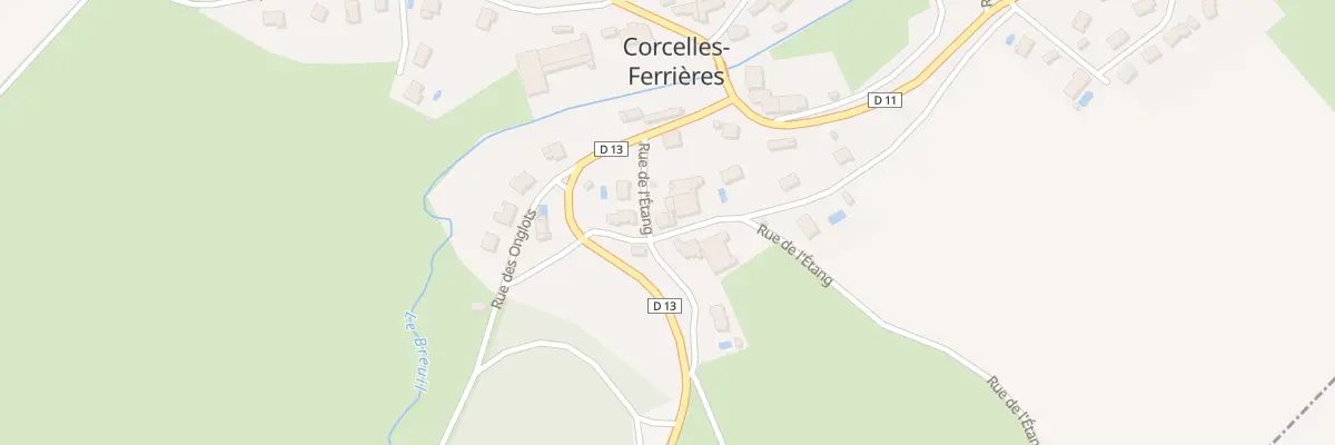 Plan du 3 Rue de l’Etang à Corcelles-Ferrières