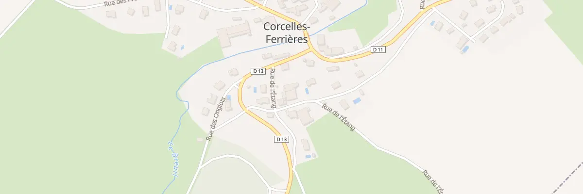 Plan du 5001 Au Village à Corcelles-Ferrières