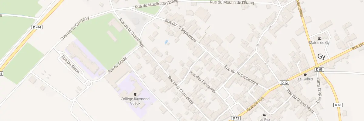 Plan du 10 Rue des Ecoliers à Gy