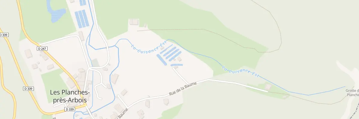Plan du 15 Rue de la Baume aux Planches-près-Arbois