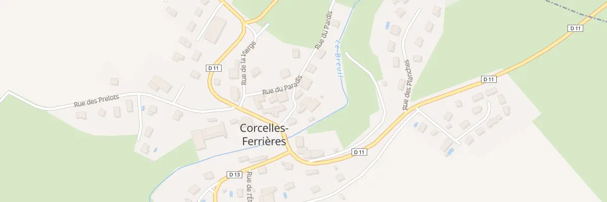 Plan du 5011 Au Village à Corcelles-Ferrières