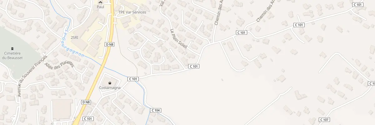 Plan du 1 La Gouorgo au Beausset