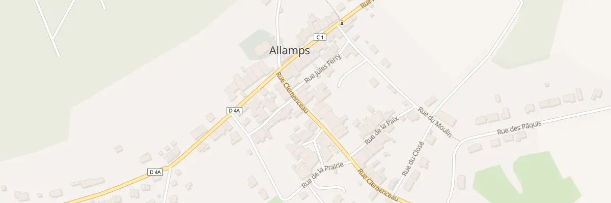 Plan du 7 Rue Clémenceau à Allamps