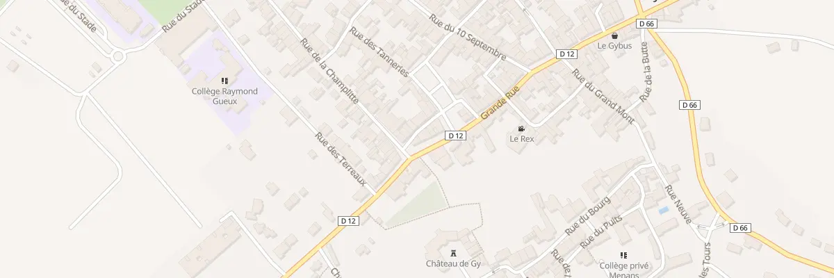 Plan du 68 Gr Grande Rue à Gy