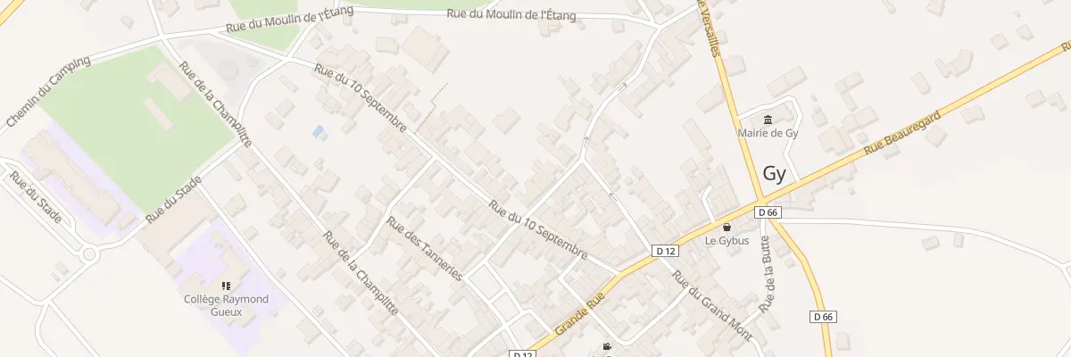 Plan du 10 Rue du Docteur Renaud à Gy