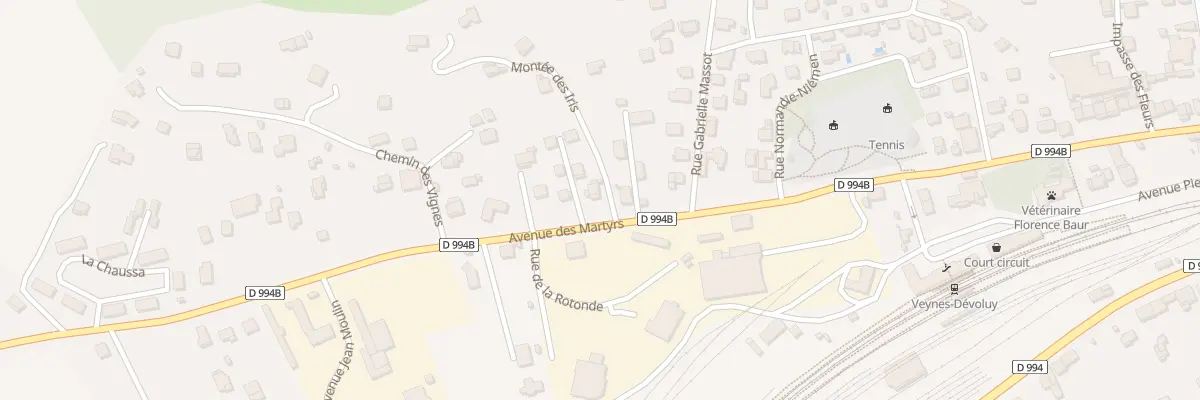 Plan du 54 Av des Martyrs à Veynes