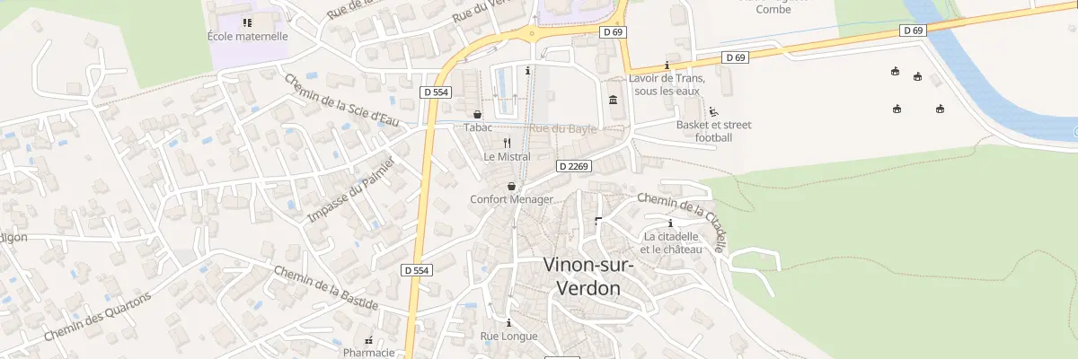 Plan du 5011 Le Cours à Vinon-sur-Verdon