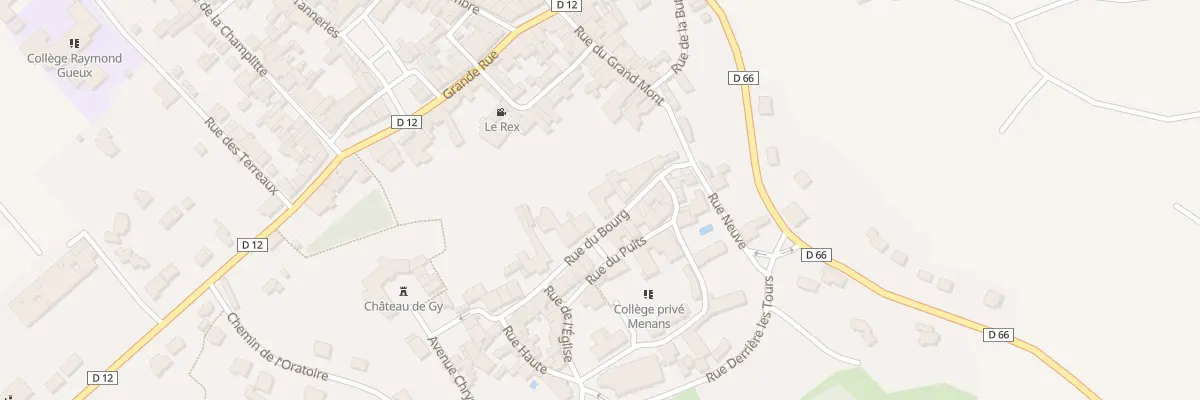 Plan du 8 Rue du Bourg à Gy