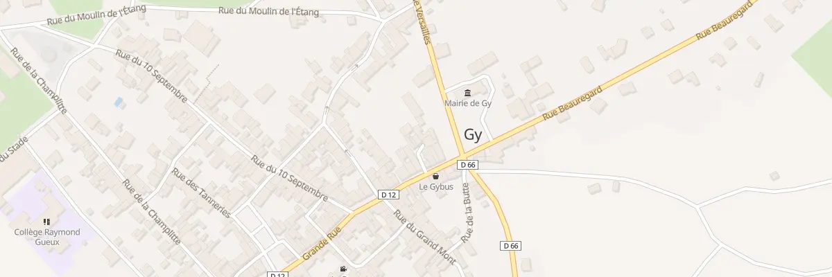 Plan du 12 Gr Grande Rue à Gy