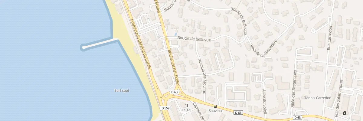 Plan du 94 Bd des Écoles à Six-Fours-les-Plages