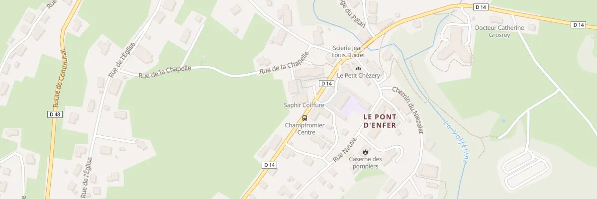 Plan du 5290 Le Pont d’Enfer à Champfromier