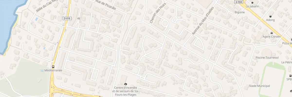 Plan du 598 Che des Hoirs à Six-Fours-les-Plages