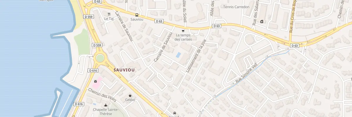 Plan du 308 Vc Carraire de Sauviou à Six-Fours-les-Plages
