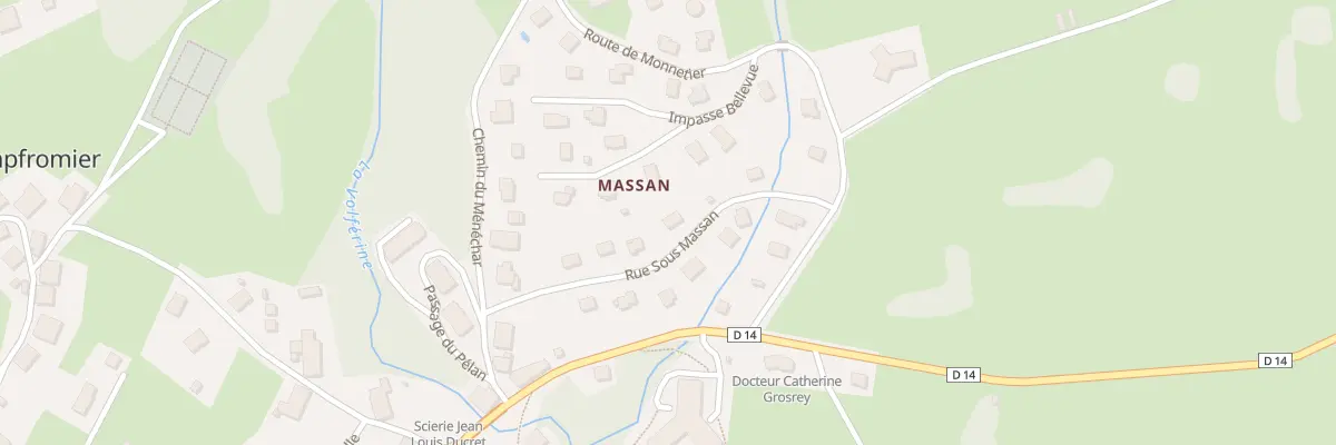 Plan du 249 Rue sous Massan à Champfromier