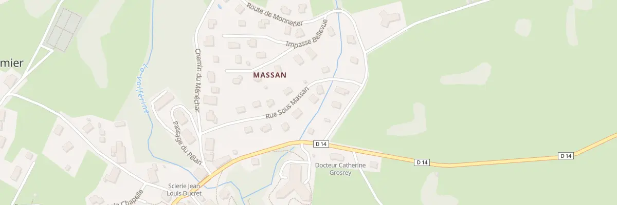 Plan du 254 Rue sous Massan à Champfromier