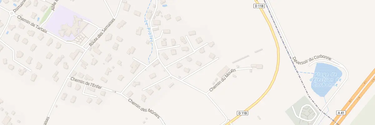 Plan du 313 Che du Moulin à Montbonnot-Saint-Martin