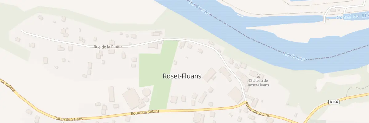 Plan du 13 Rue de la Riotte à Roset-Fluans