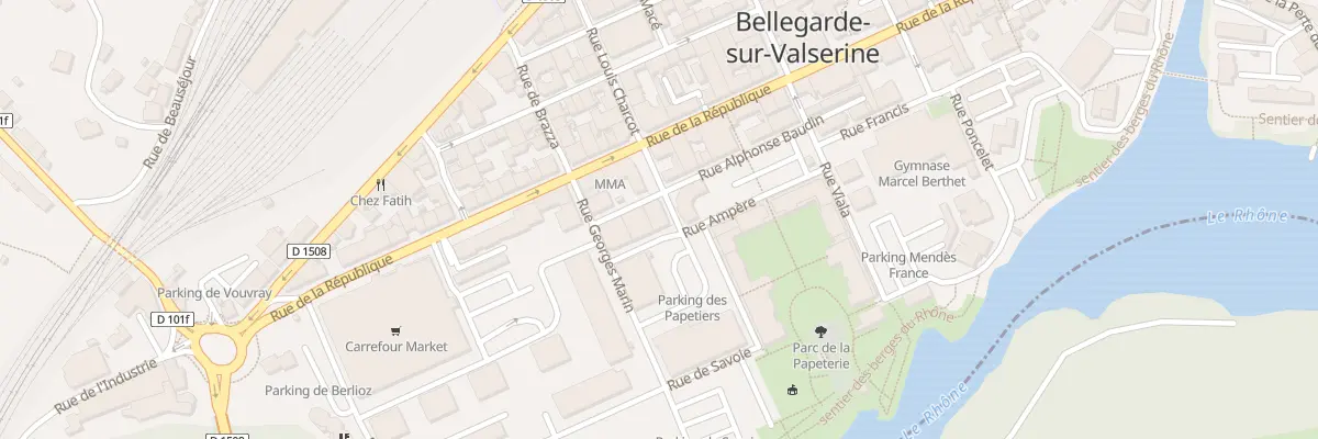 Plan du 9 Rue Alphonse Baudin à Valserhône