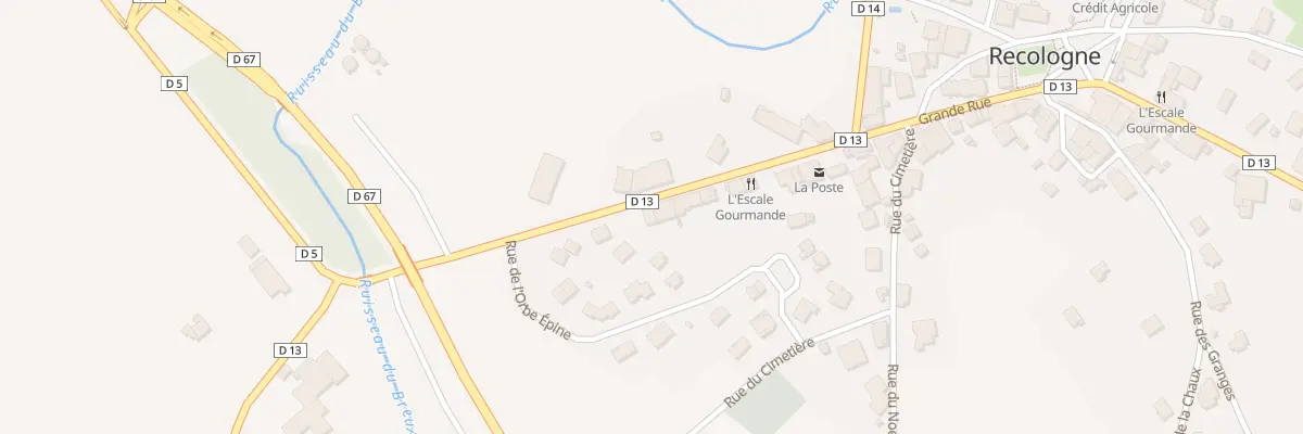 Plan du 83 Gr Grande Rue à Recologne