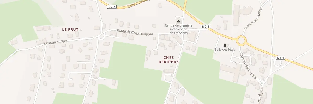 Plan du 77 Rte de chez Derippaz à Franclens