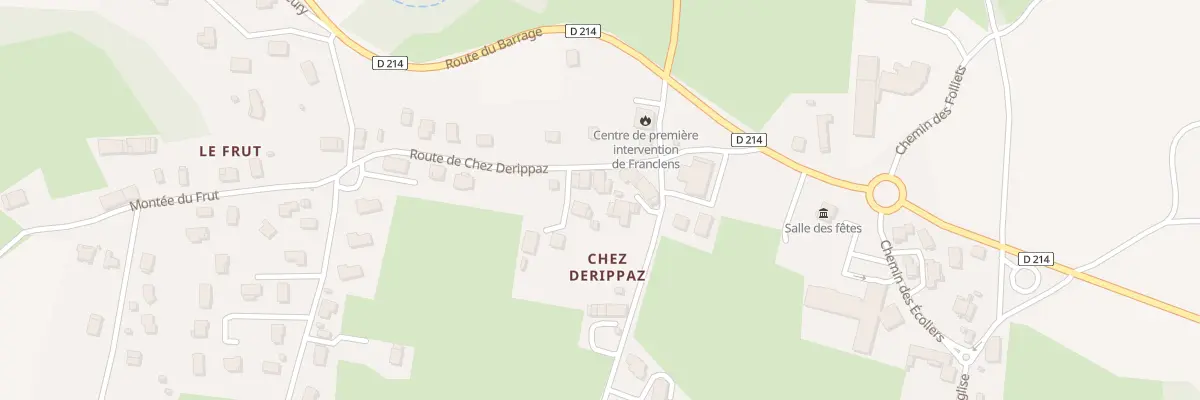 Plan du 75 Rte de chez Derippaz à Franclens