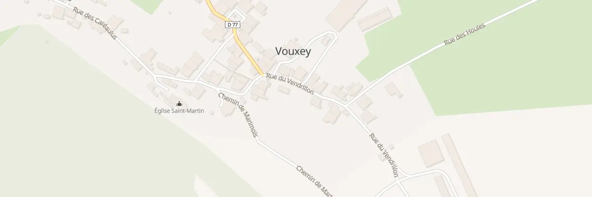 Plan du 2 Rue du Vendrillon à Vouxey