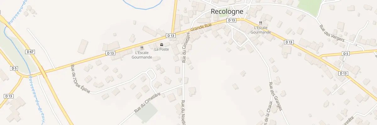 Plan du 5 Rue du Cimetiere à Recologne
