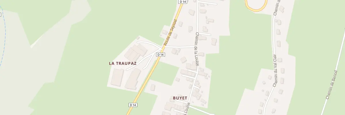 Plan du 69 Che de la Traupaz à Challonges