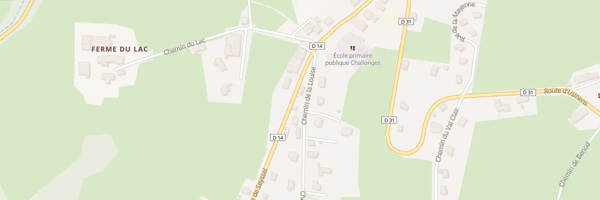 Plan du 50 Che de la Louise à Challonges