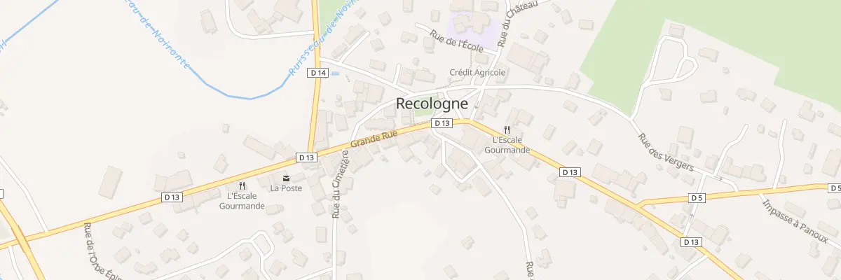 Plan du Village à Recologne