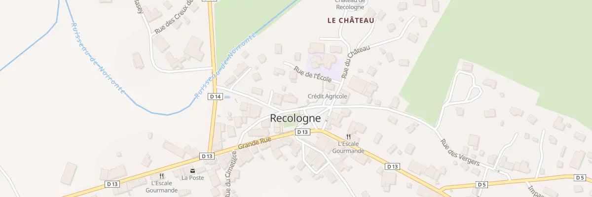 Plan du 2 Rue de la Grande Fontaine à Recologne