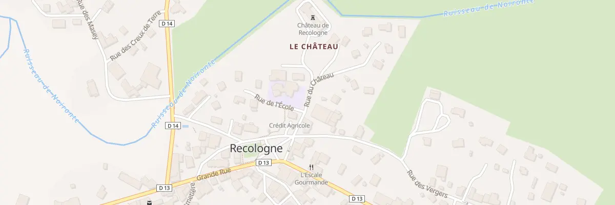 Plan du 1 Rue du Chateau à Recologne