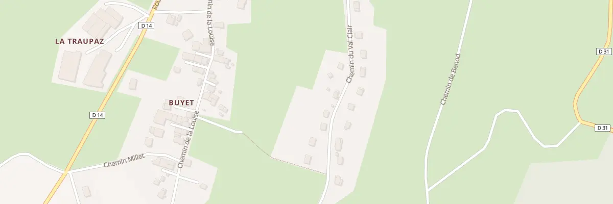 Plan du 380 Che du Val Clair à Challonges