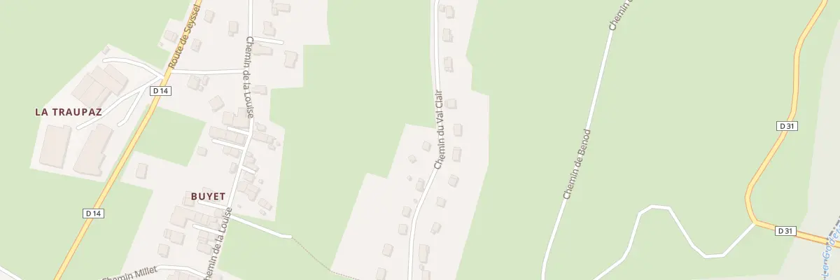 Plan du 334 Che du Val Clair à Challonges