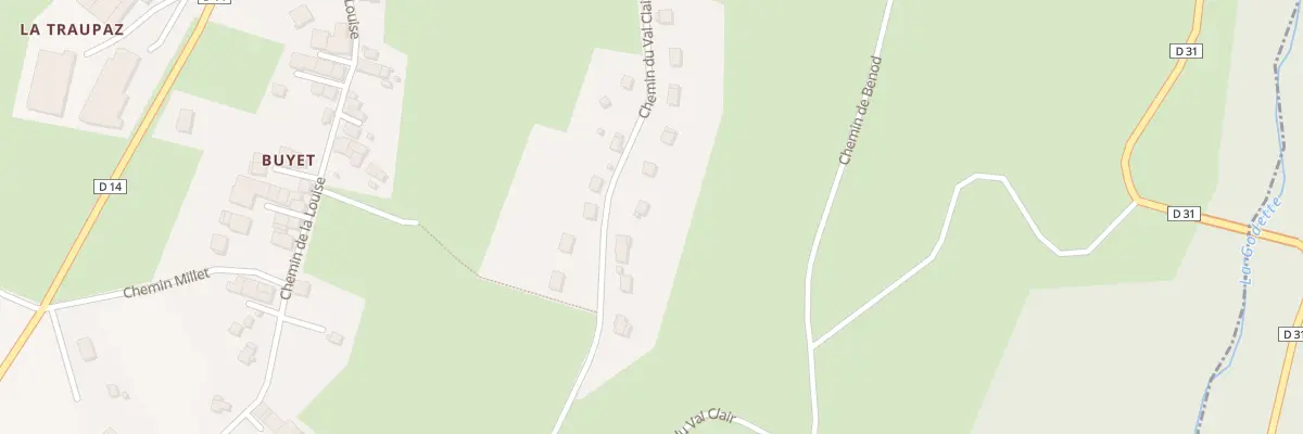 Plan du 379 Che du Val Clair à Challonges