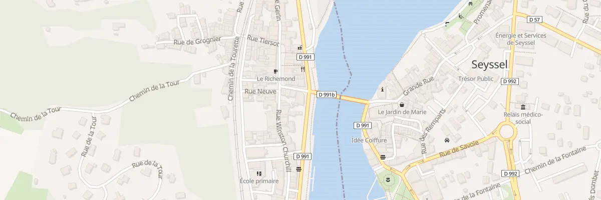 Plan du 1 Quai Charles de Gaulle à Seyssel