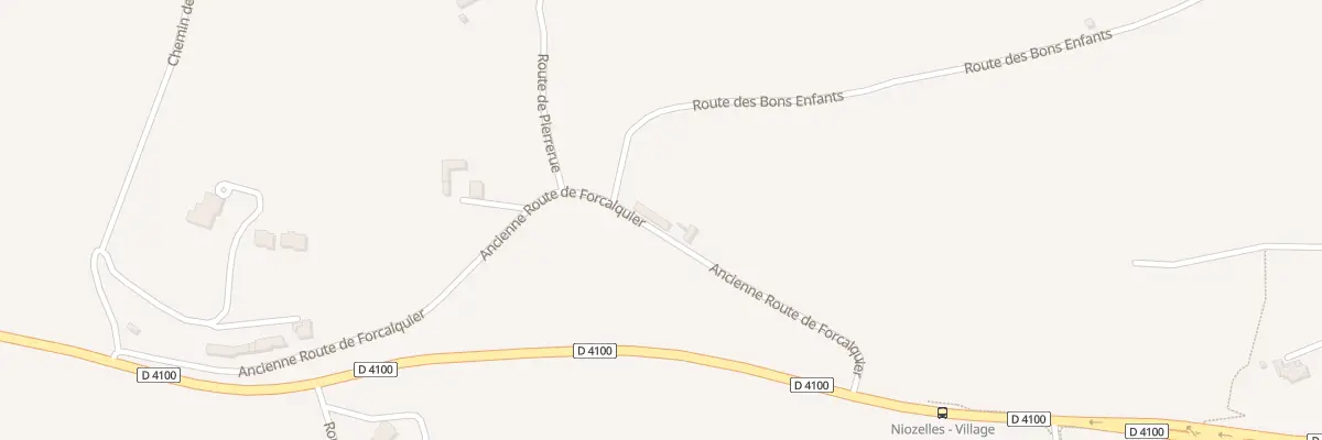 Plan du 228B Art de Forcalquier à Niozelles