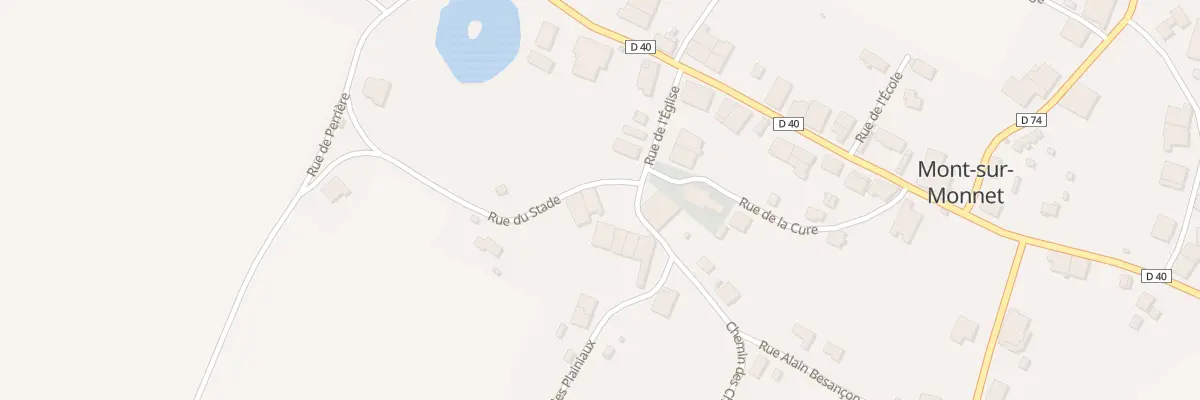 Plan du 1 Rue du Stade à Mont-sur-Monnet
