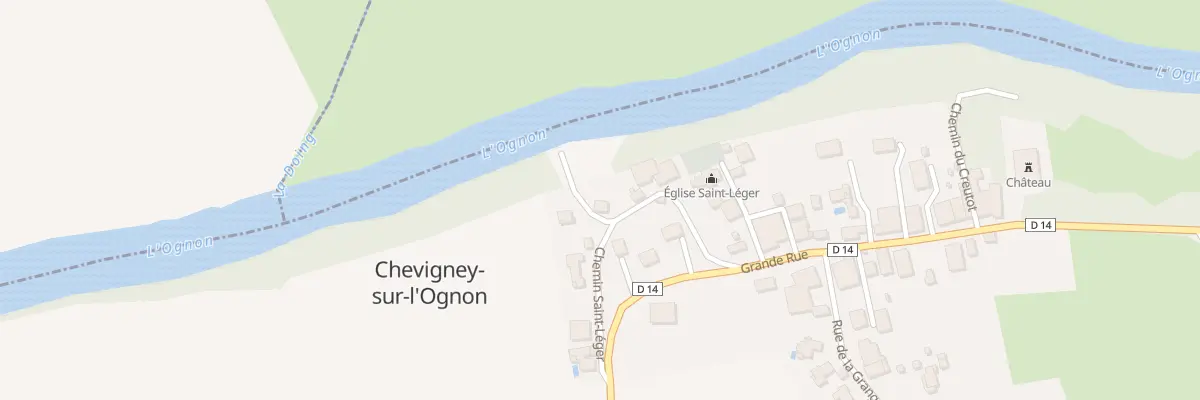 Plan du 5013 Au Village à Chevigney-sur-l’Ognon