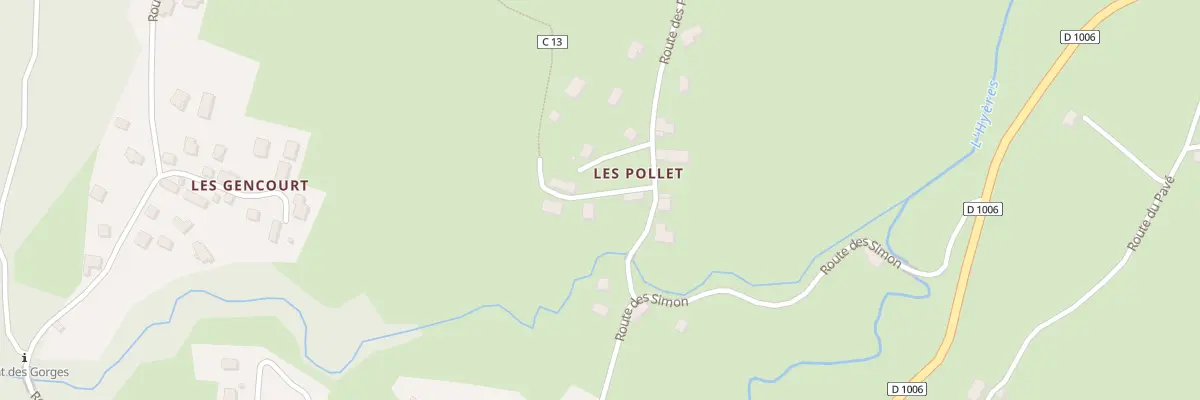 Plan des Pollet à Saint-Thibaud-de-Couz
