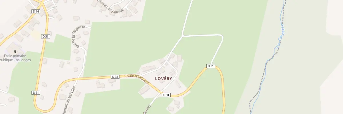 Plan de Lovery à Challonges