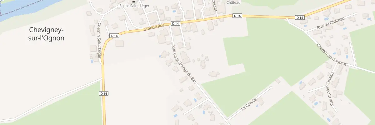 Plan du 7 Rue de la Grange du Bas à Chevigney-sur-l’Ognon