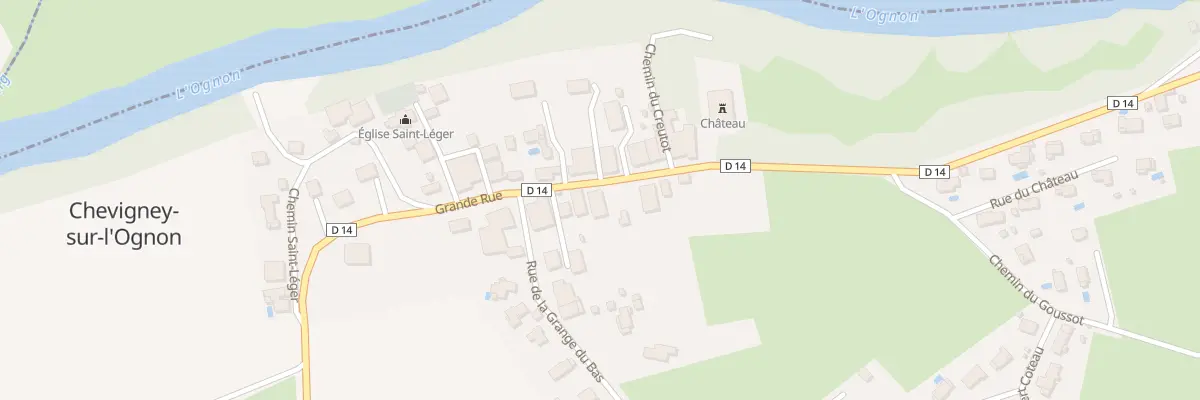 Plan du 16 Gr Grande Rue à Chevigney-sur-l’Ognon