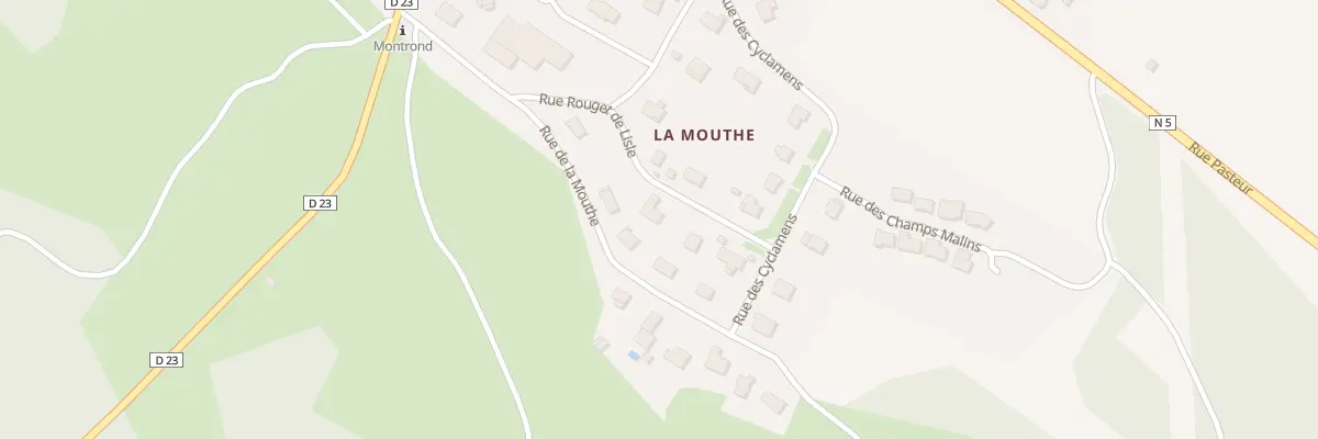 Plan du 2 Rue Rouget de Lisle à Montrond