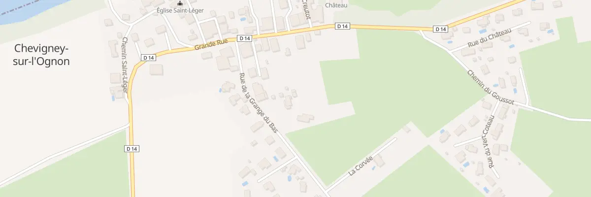 Plan du 9 Rue de la Grange du Bas à Chevigney-sur-l’Ognon